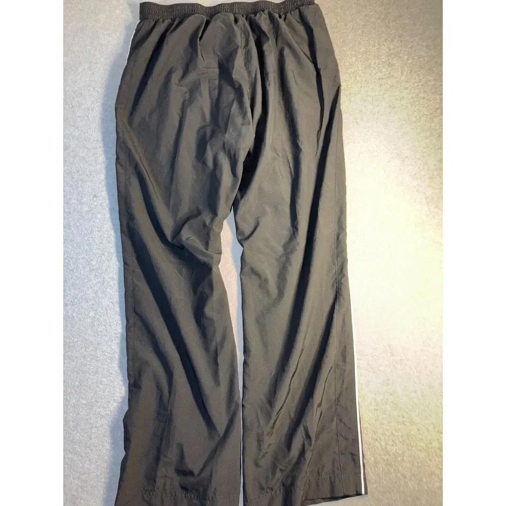 Nike Pants Womens Large Black Pockets Flat Front Elastic Waist Straight Leg Logo
